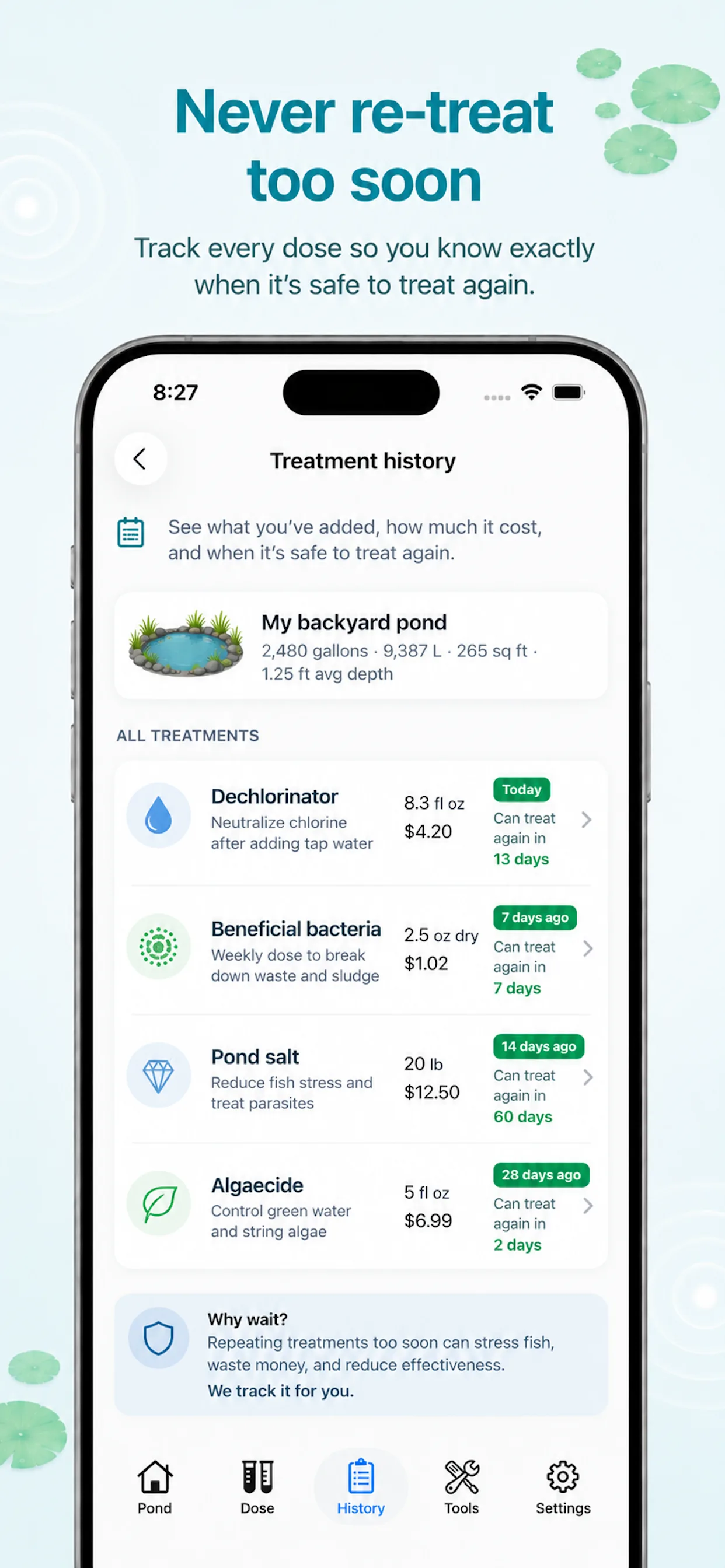 Pond Care: Measure & Dose screenshot 1