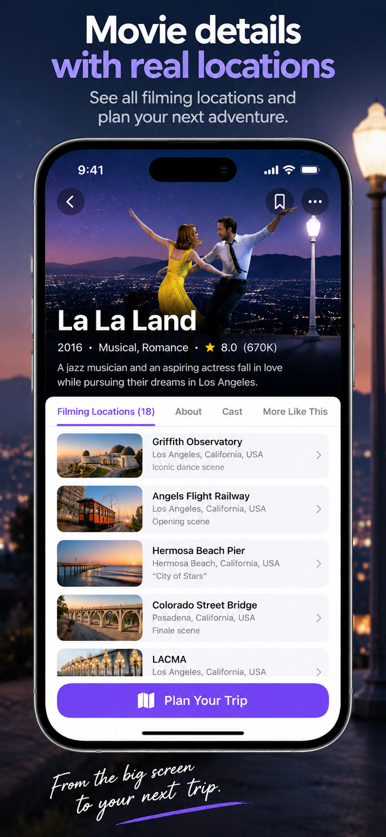 SpotAtlas nearby filming locations ranked by distance with the Near Me feature